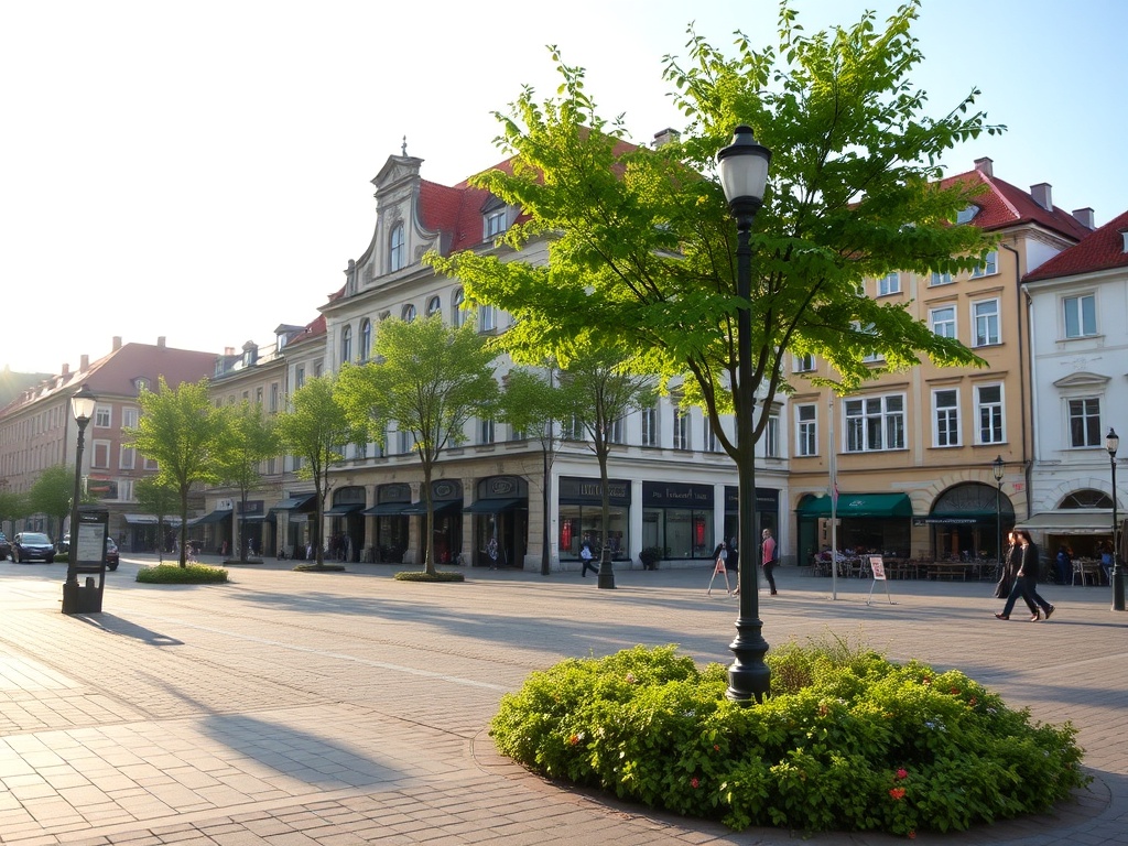 Ilustracja przedstawiająca połączenie wydarzeń sportowych i kulturalnych w Lublinie, np. piłkarka ręczna i zabytkowa architektura