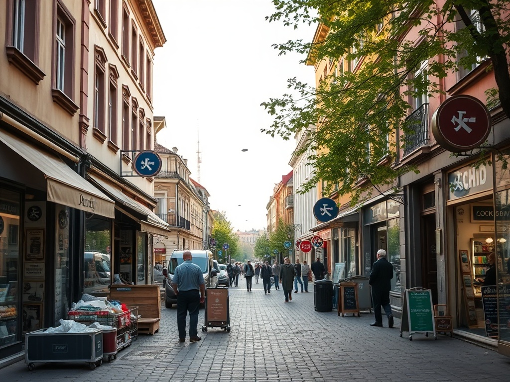Budynek Instytutu Meteorologii i Gospodarki Wodnej (IMGW) w Lublinie, z logo instytucji