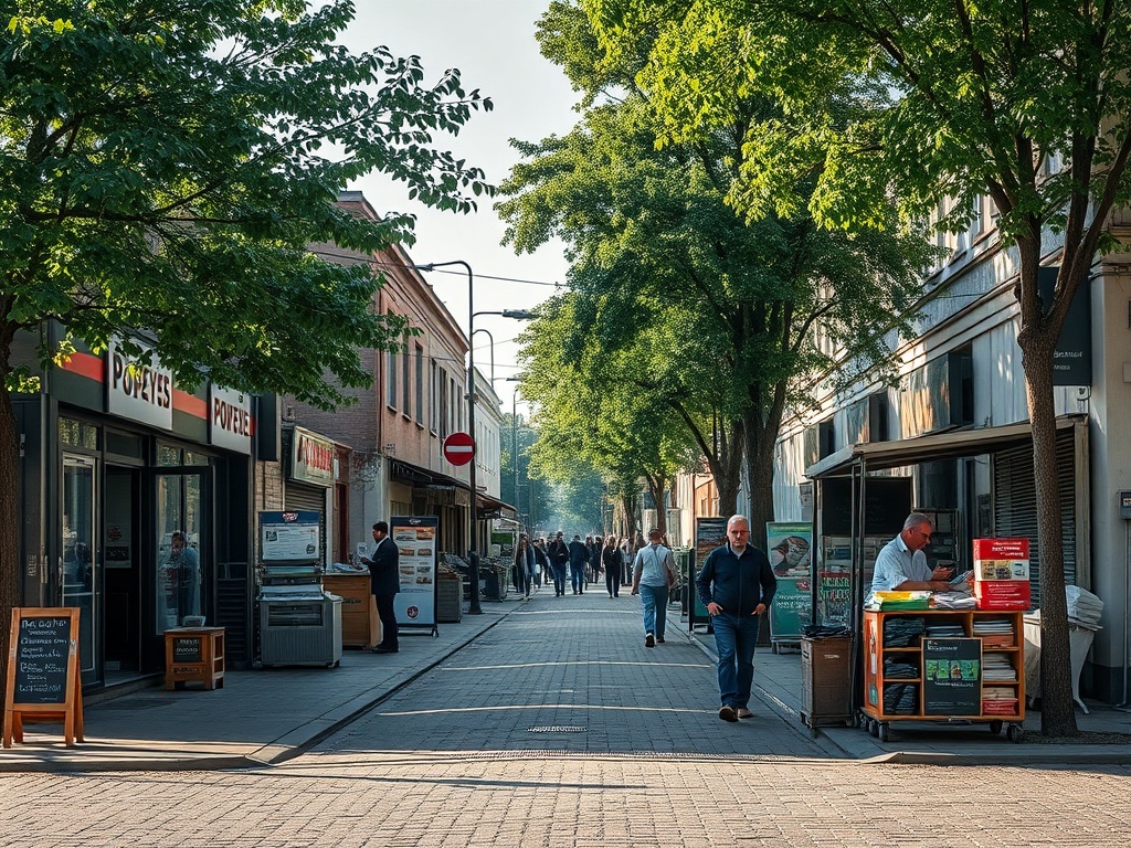 Logo Popeyes z napisem "Popeyes w Lublinie" w tle lubelskiego krajobrazu
