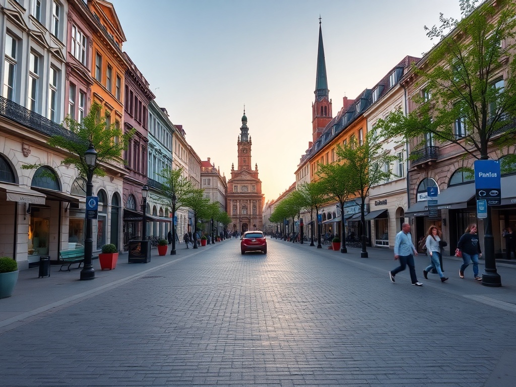 Plac Zamkowy w Lublinie z ekspozycją IPN o KL Ravensbrück i widokami na drogi wymagające remontu