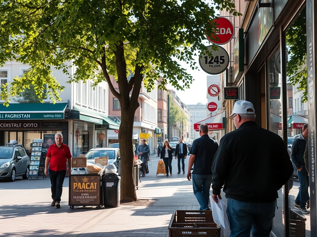 Placówka handlowa sieci Dino w Lublinie, pracownik obsługujący klienta