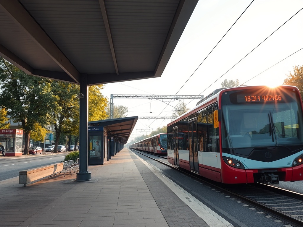 Nowoczesny autobus hybrydowy MPK Lublin na tle miasta